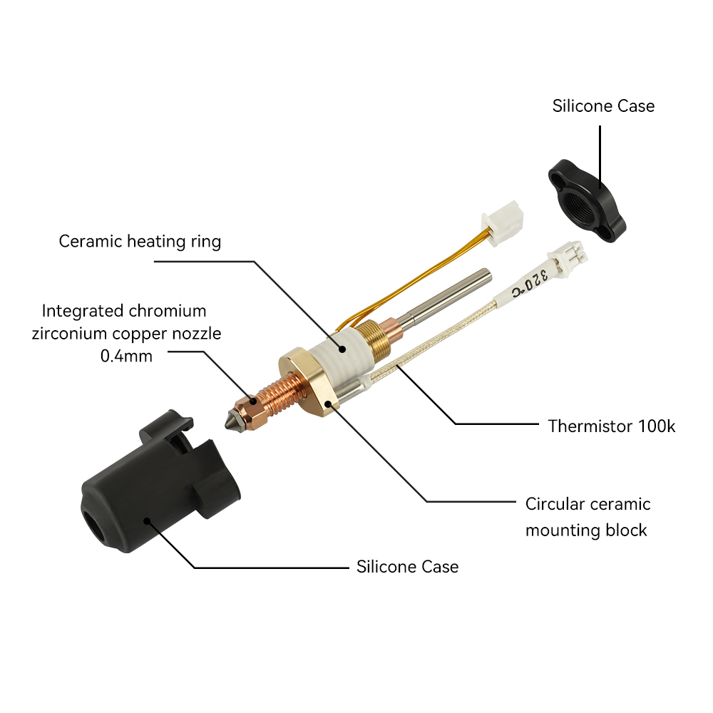 Hotend Kit blok pemanas kerami - High Flow Ceramic Hotend ulasan dan harga